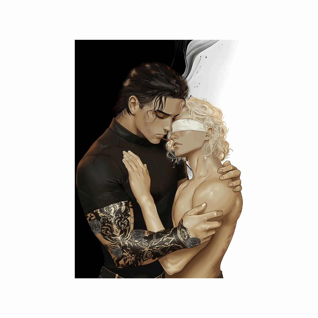 Illustration CŒUR D'ENCRE | Cover romance mm gay