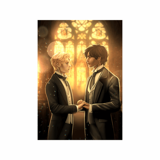 Illustration CŒUR D'ENCRE | Mariage romance mm gay tatouage contemporaine